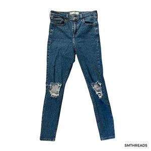 Topshop Moto Jamie Ripped Ankle Skinny Jeans